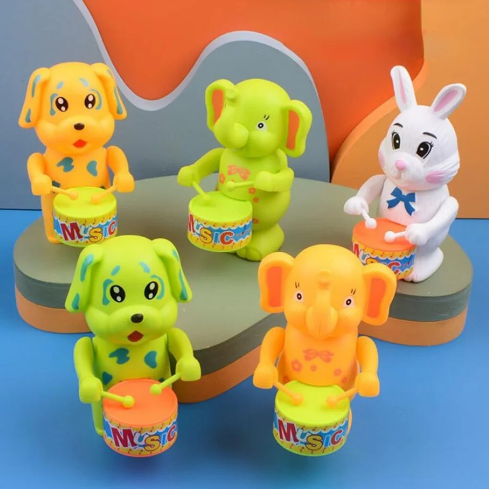 

1PC Kids Wind Up Toys Cartoon Animal Drumming Baby Funny Clockwork Toys Funny Vintage Toy Educational Toys for Children Gifts
