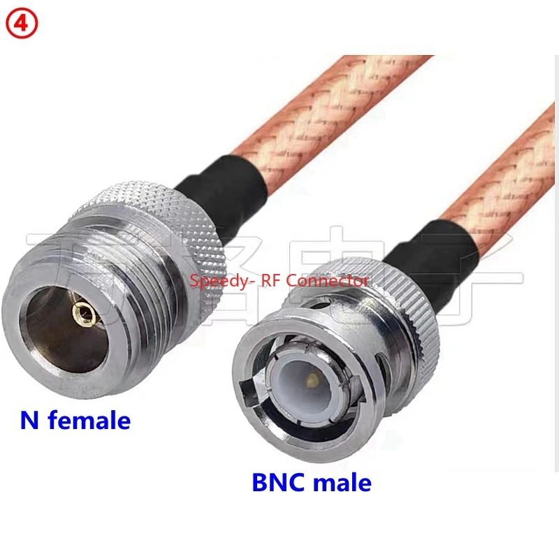 RG142 Coax Cable Double Shielded Crimp for L16 N Type Male To Q9 BNC Male Female  Connector Extension Fast Delivery Brass Copper