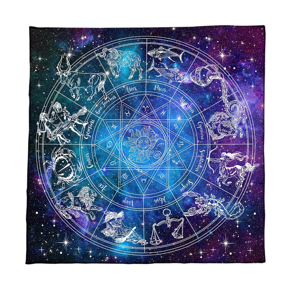 12 Constellations Tarot Card Tablecloth Altar Cloth Sun Moon Starry Sky Tarot Tablecloth For Spread Tarot Reading Cover Decor 3