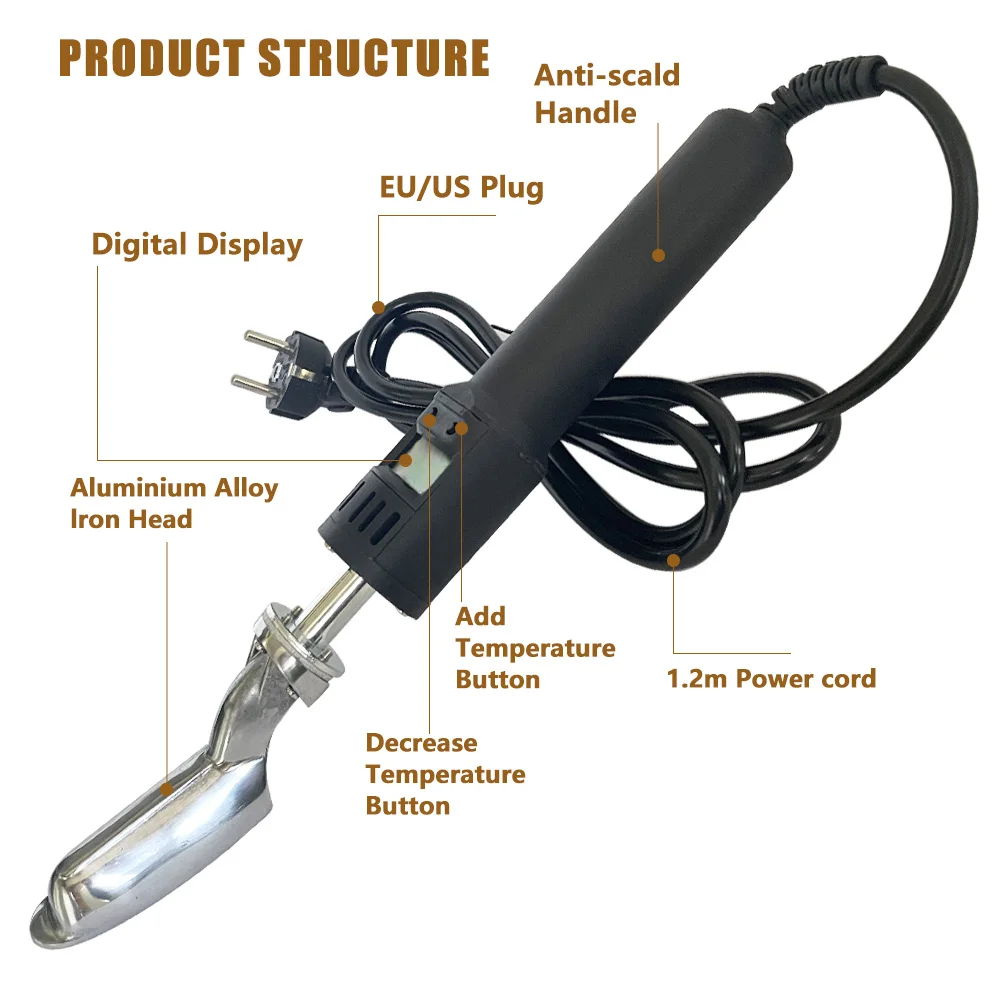 Hot Portable Mini Iron Adjustable Temperature Electric Soldering Ironing Machine For Leather Clothes & Shoes With High Temp Tabe