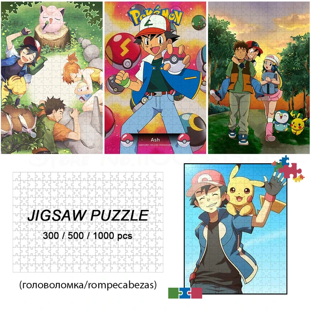 Pikachu quebra-cabeças 1000 peças de madeira quebra-cabeça jogos pokemon montagem  quebra-cabeças brinquedos crianças jogos educativos brinquedo - AliExpress