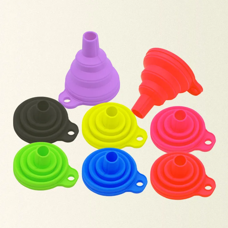 Engine Funnel Car Universal Silicone Liquid Funnel Washer Fluid Change Foldable Portable Auto Engine Oil Petrol Change oil funnel