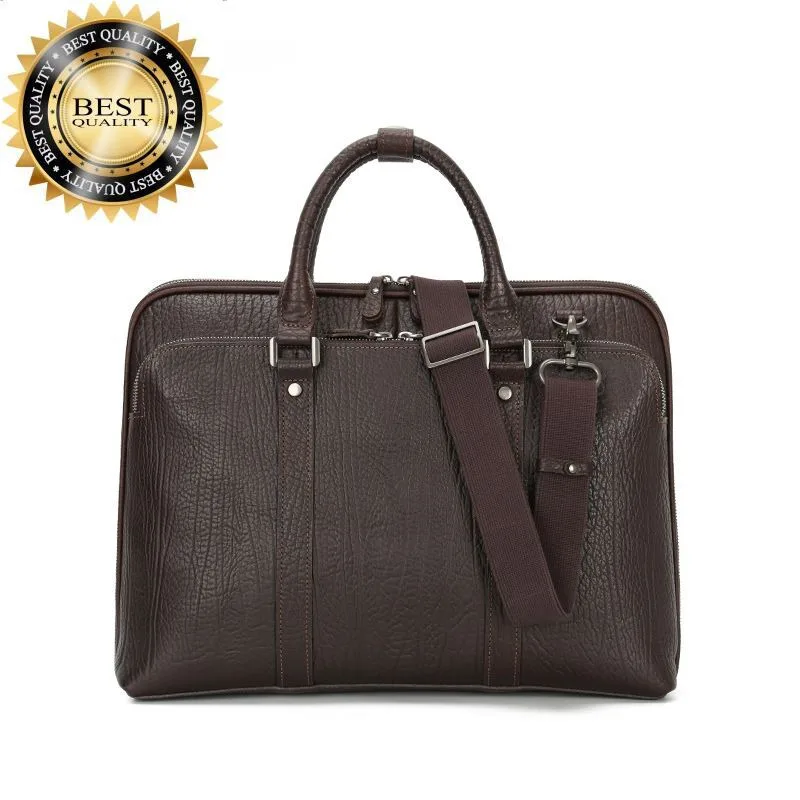 

Handbags New Design Business Men Briefcase Shoulder Crossbody Bag Genuine Leather Computer Messenger Bolso Hombre 2A