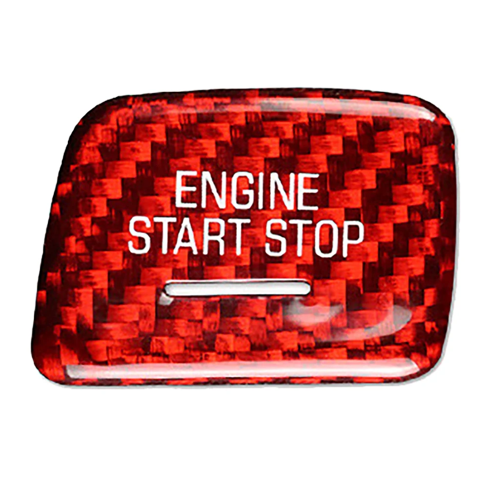 

True Carbon Fiber One-Click Engine Start Button Cover Frame Decor for Chevrolet Camaro