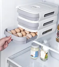 

Drawer Organizer Box Plastic Egg Storage Food Containers Box With Lid Kitchen Refrigerator Egg Organizer Drawer Egg Tray Holder