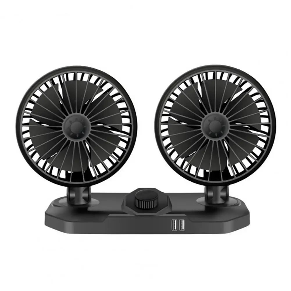 

Universal Dual Head USB Car Fan Car Cooling Fan Easy to Install Low-Energy-Consumption