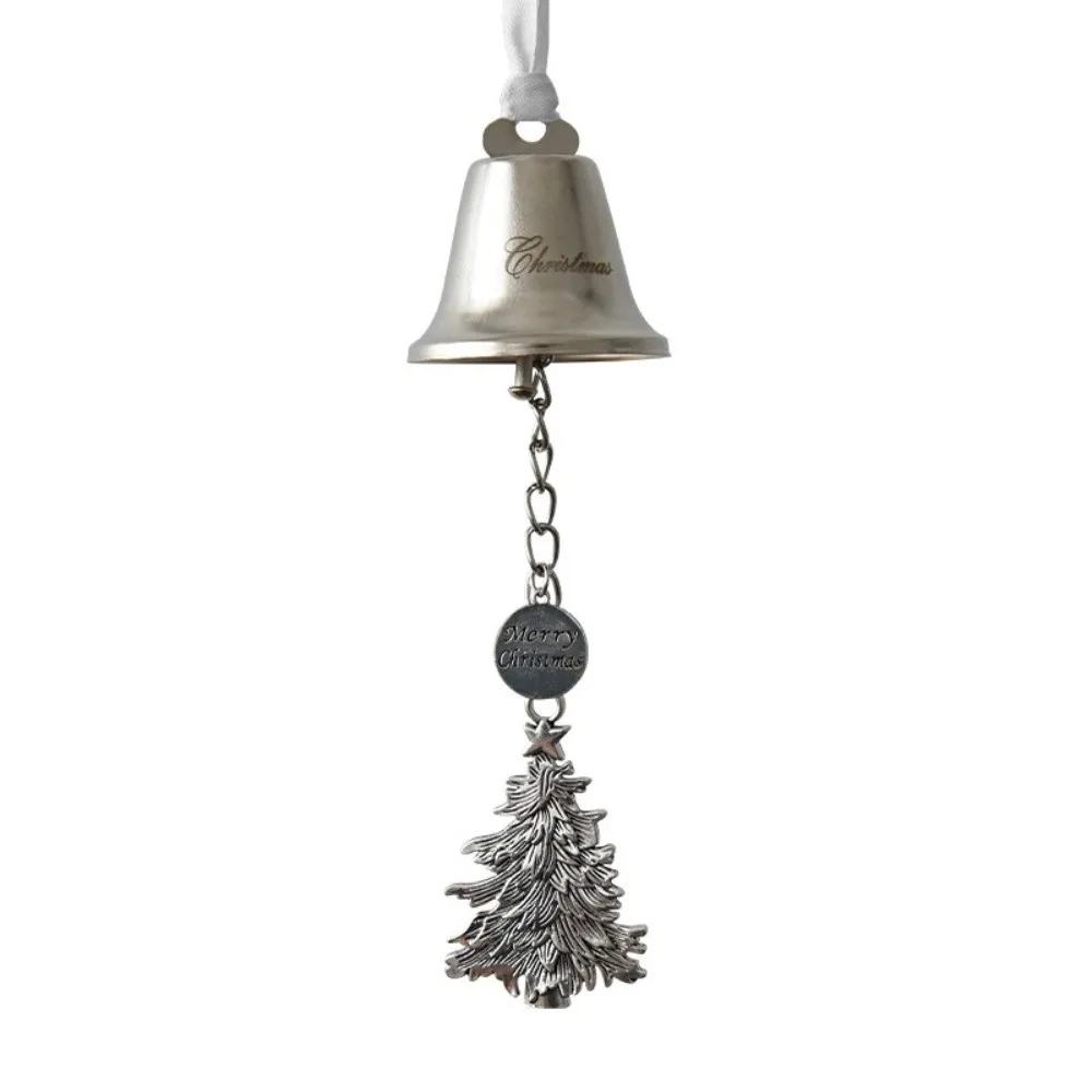 Silver Iron Christmas Bell Ornament for DIY Holiday Decor