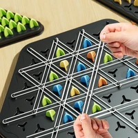 2024 Hot Chain Triangle Chess Game Triggle Rubber Band Game Educational Interactive Game Battle Set For Family Party Gift 2