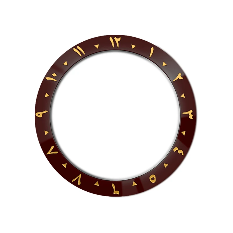 38mm x 30,6mm gebogene arabische Schrift Keramik Lünette Einsatz passt skx007 skx009 srpd gmt sub Uhrengehäuse Männer Uhren ring Refit Teile – Detail 7