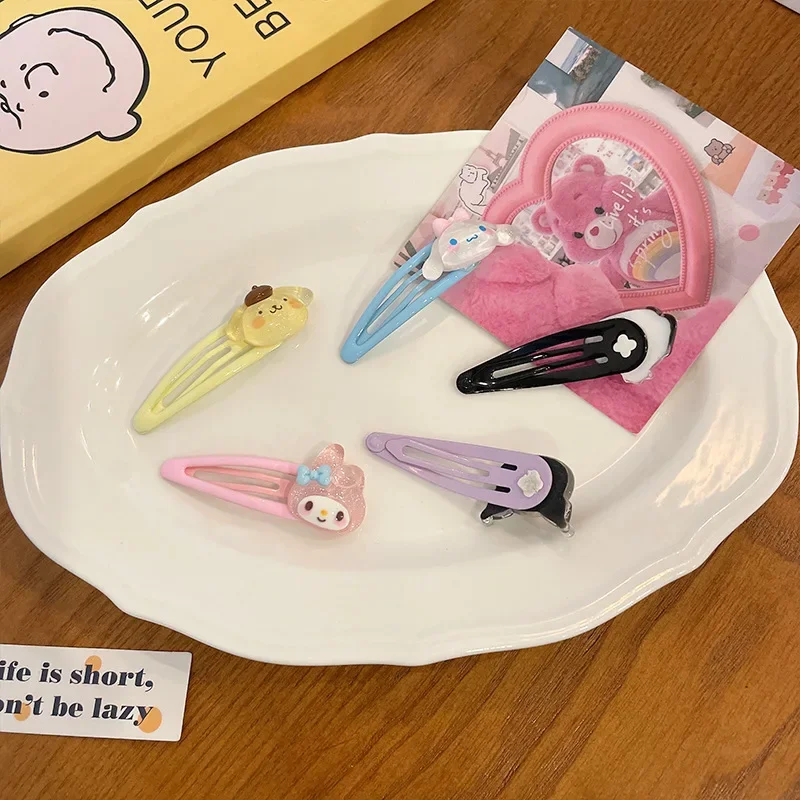 

Sanrio Kawaii BB Clip Anime Hello Kitty Kuromi My Melody Kids Girls Hairpin Clip Fashion Cute Hair Accessories Gifts