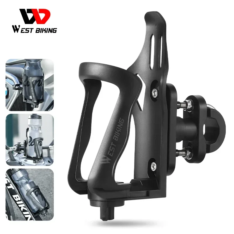 

WEST BIKING Motorcycle Water Bottle Holder Universal Bicycle bottle Cage Mount Adjustable Motorcycle Handlebar Bottle Bracket