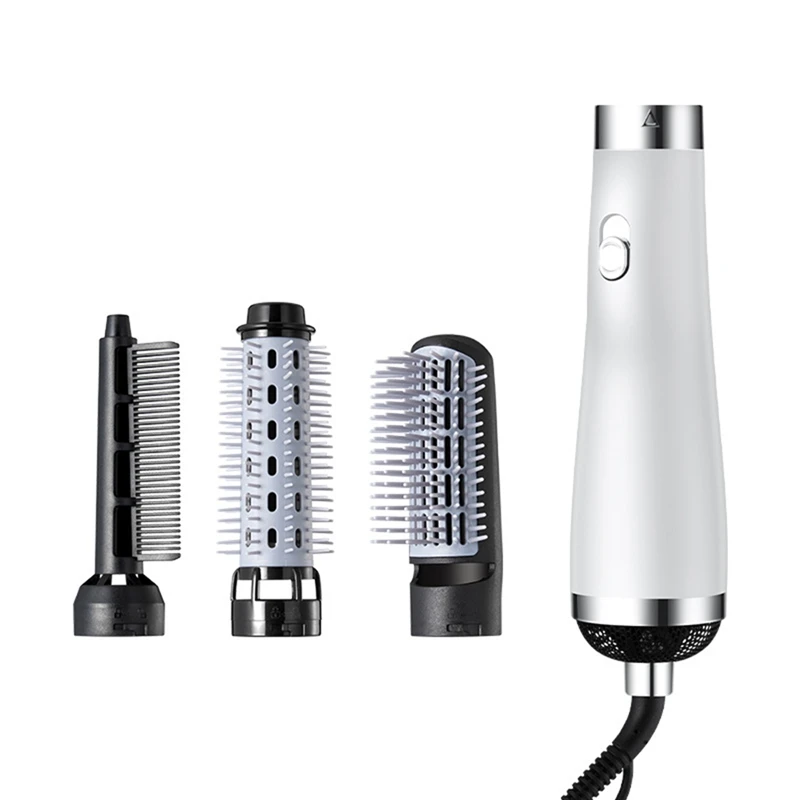 

3 In 1 Ionic Hair Dryer Brush Volumizer Hot Air Brush 3 Modes Hair Straightener Comb Curler Hair Dryer Brush,EU Plug