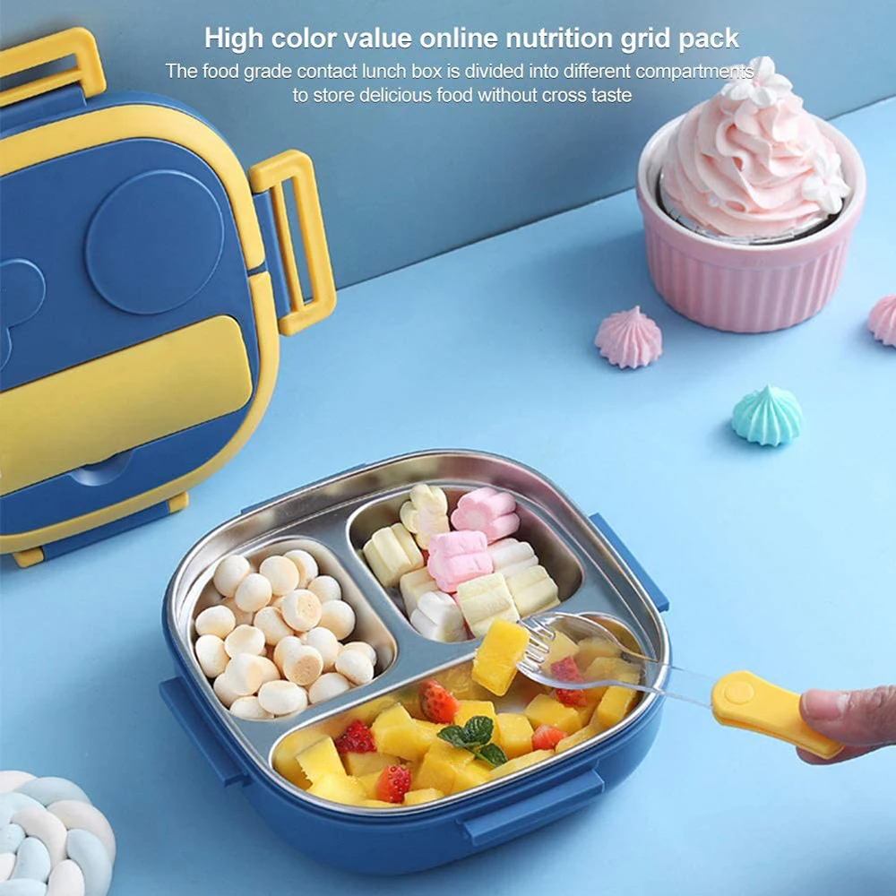 Lunch Box for Kids & Adults - Stainless Steel / ABS – Pink & Blue Baby Shop