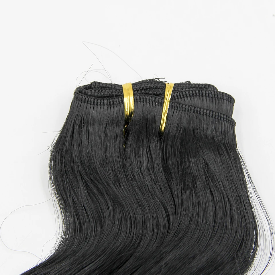 Body Wave Bundles Synthetic Wigs Hair Extension Natural Black Two Tone Colour Heat Resistant Bundles with Free Fringe Hair Weft