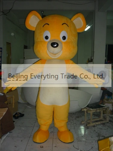 

Новинка, лидер продаж для взрослых, плюшевый желтый медведь из пенопласта, модный мультяшный женский Рождественский наряд, костюм талисмана на Хэллоуин