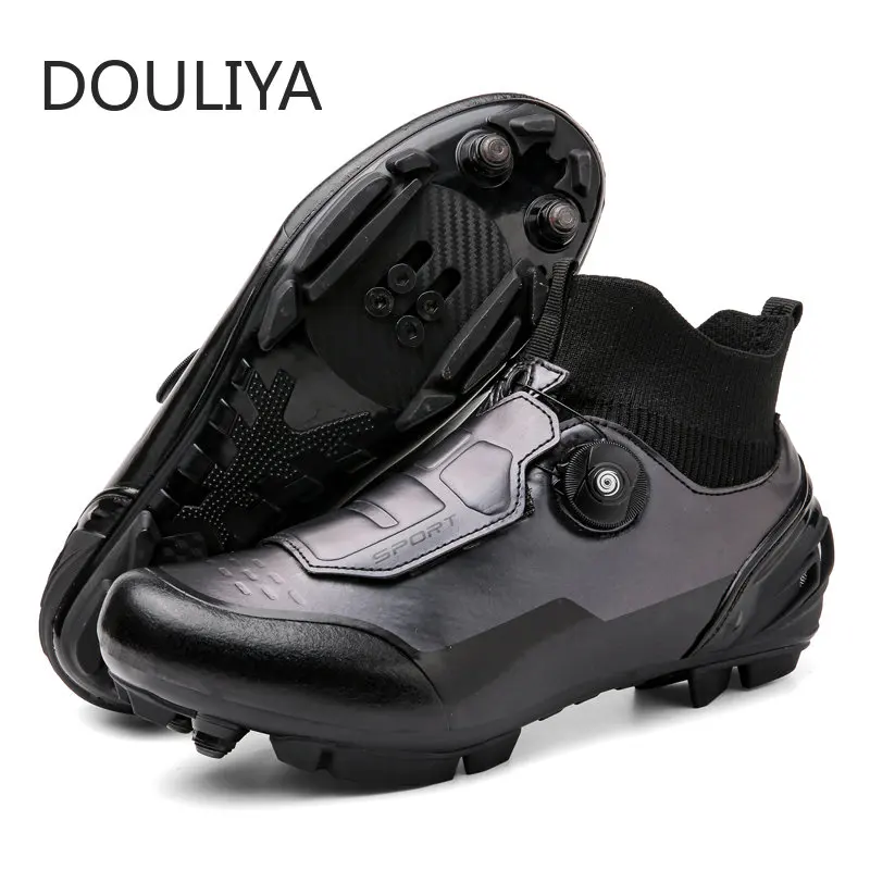 Winter Warm Flat Cycling MTB Shoes SPD Men Route Cleat Road Bike Speed Sneaker Racing Women Bicycle Mountain Biking Footwear