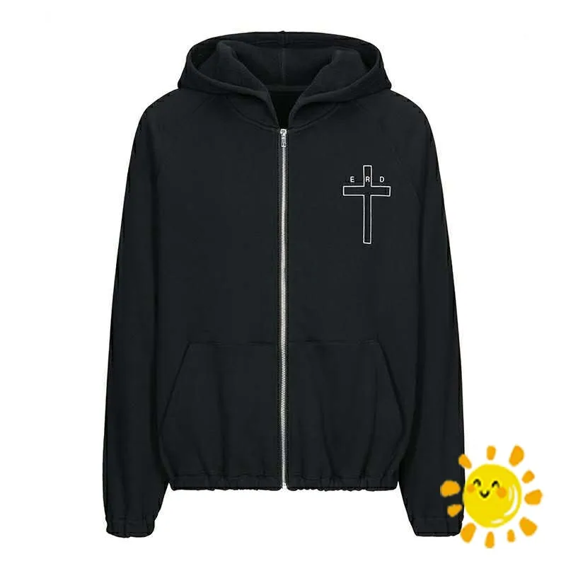 

Высококачественный черный кардиган 24SS, детский богатый дезодорант, Толстовка для мужчин и женщин, Свободный пуловер оверсайз