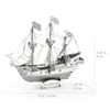 Golden deer boat 3D Metal Puzzle model kits DIY Laser Cut Puzzles Jigsaw Toy For Children 6