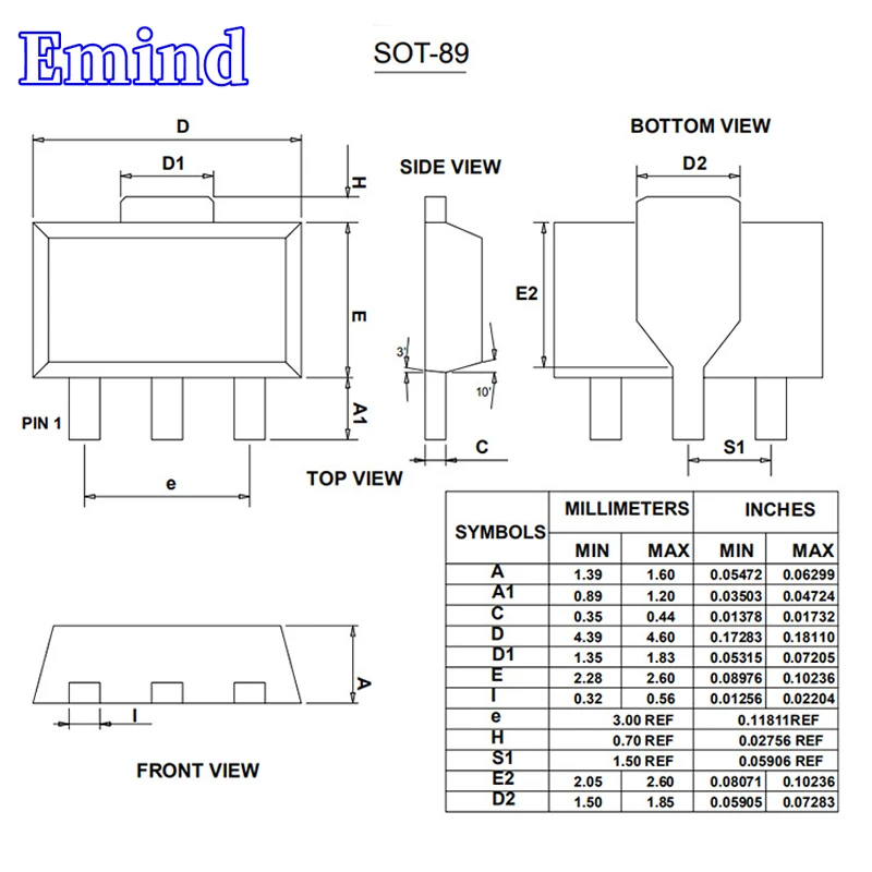 Regulador de caída baja, regulador de 3 terminales IC SMD, SOT LDO-89, 50 piezas, WS79L12 79L12