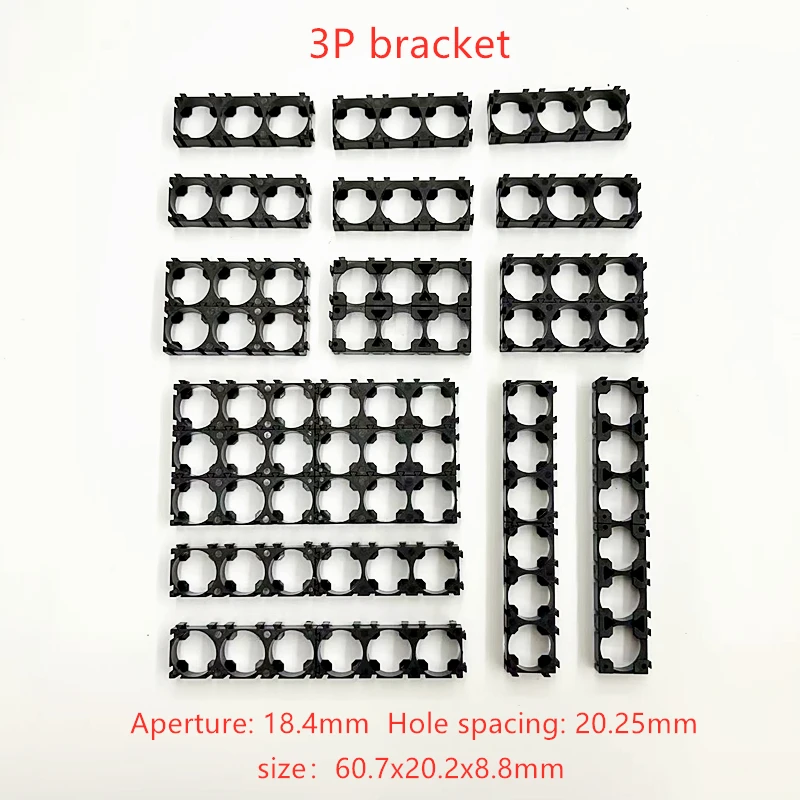 18650 Battery Holder 10/20/50/100PCS Safety Anti Vibration Holder Bracket Li-ion Cell Cylindrical Plastic Case