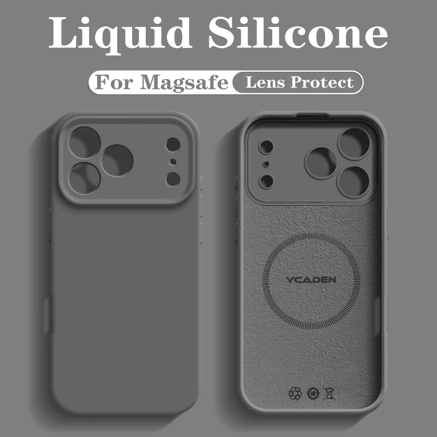 Premium Liquid Silicone MagSafe-Compatible Wireless Charging Phone Case - Smooth and Luxurious Finish