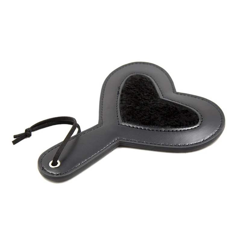 19cm Heart Shape Mini Paddle Riding Crops Flogger Horsewhips Spikes Leather Spanking Paddle Slapper Dressage Whips 5