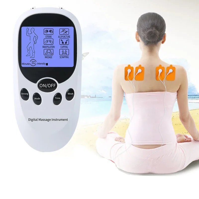 Full Body Digital Massager Instrument Acupuncture Scrapping Eletric EMS TENS Muscle Stimulator Back Neck Muscle Relax Therapy