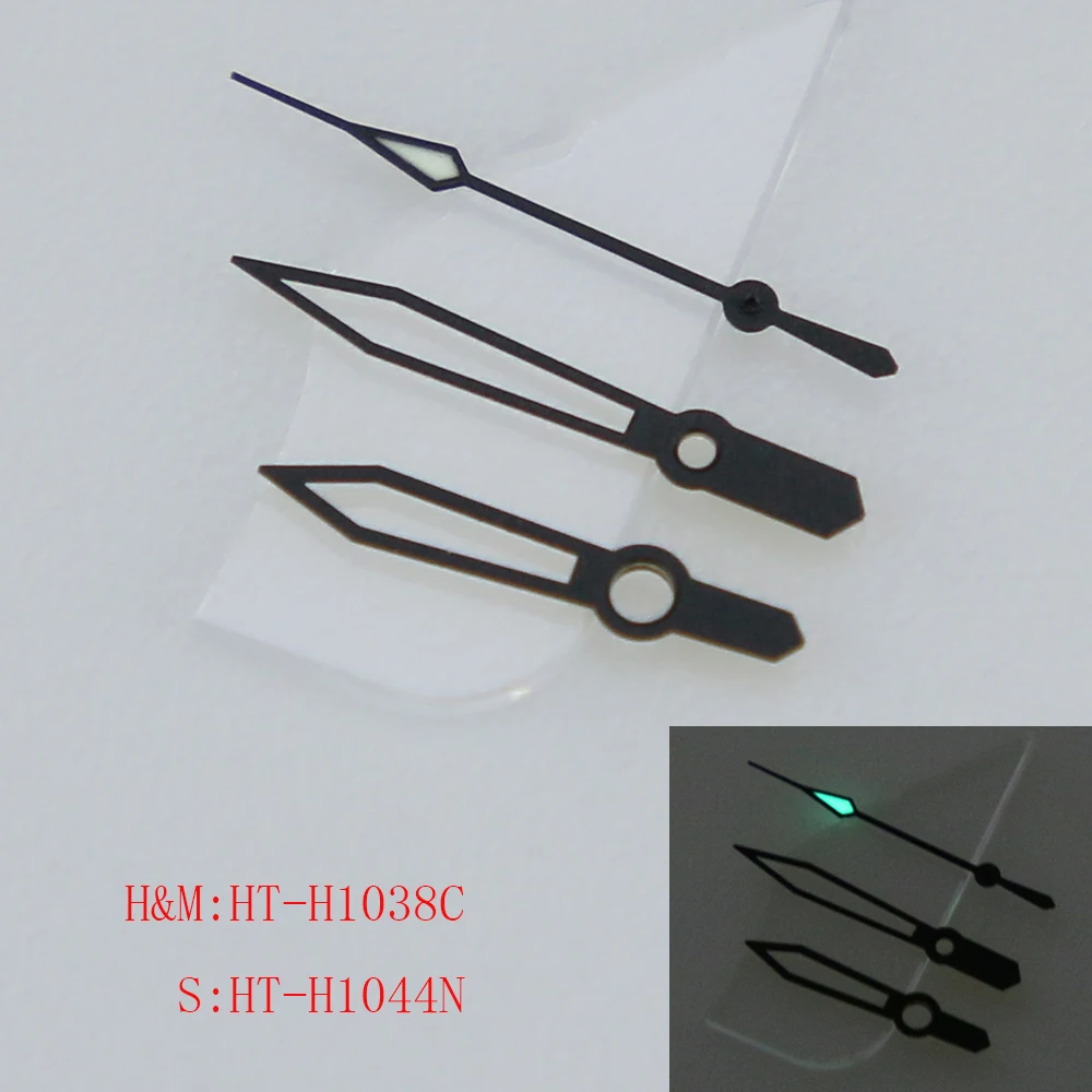 Green Luminous Silver Black Watch Hands for NH Movement Series SKX007