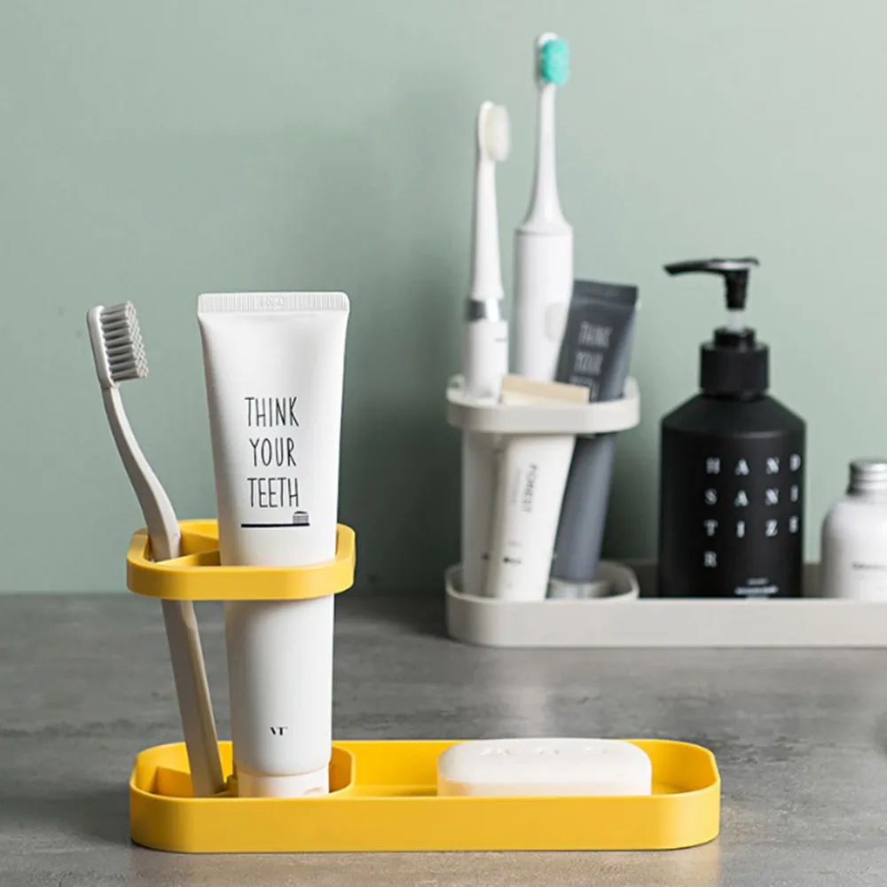 

Bathroom Shelves Toothbrush Holder Mouthwash Cup Storag Rack Toothpaste Facial Cleanser Razor Comb Organizer Box Accessories