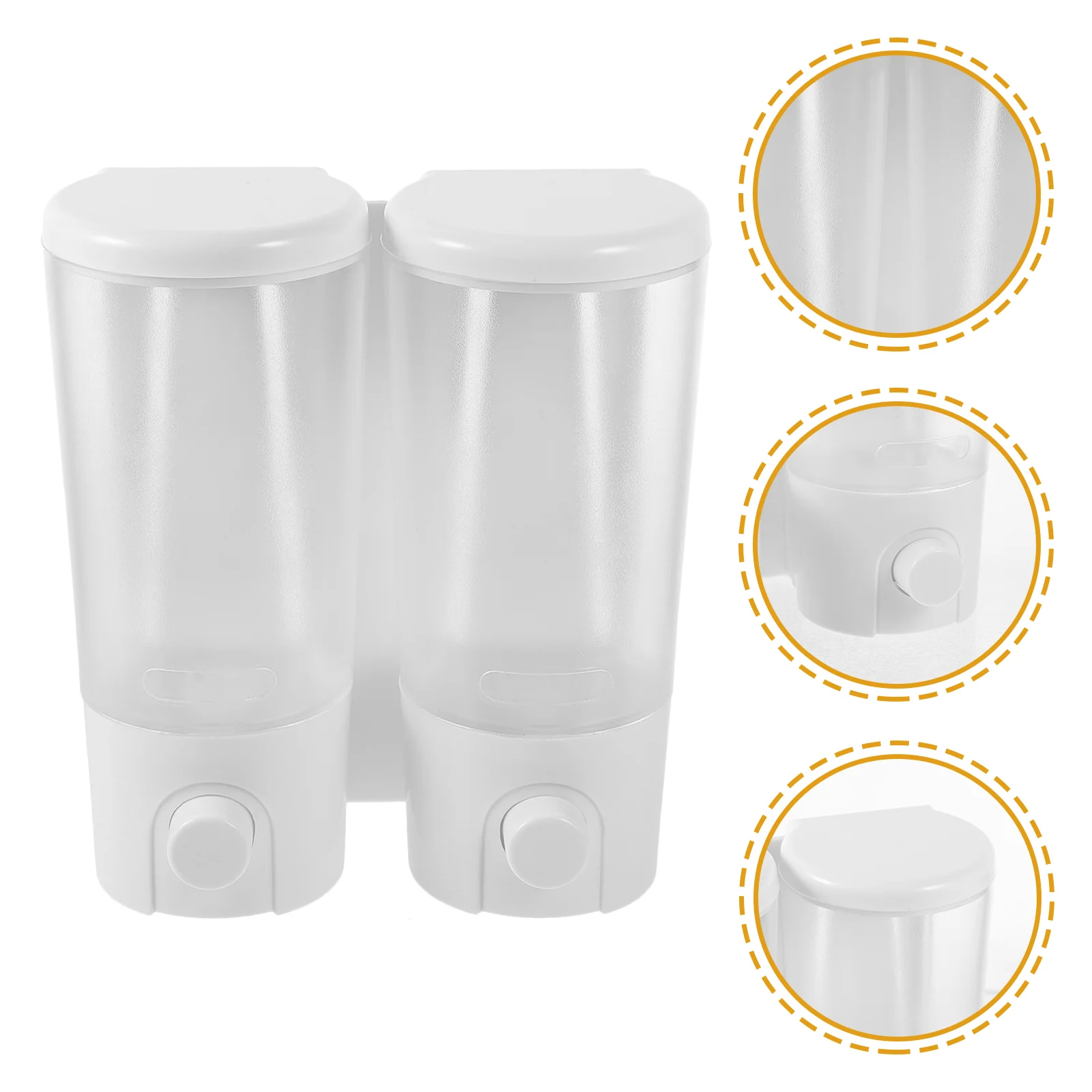 

Wall Mounted Soap Dispenser Wall-mounted Shampoo Container Dry Women Shower Conditioner Body Wash Hanging Bottles