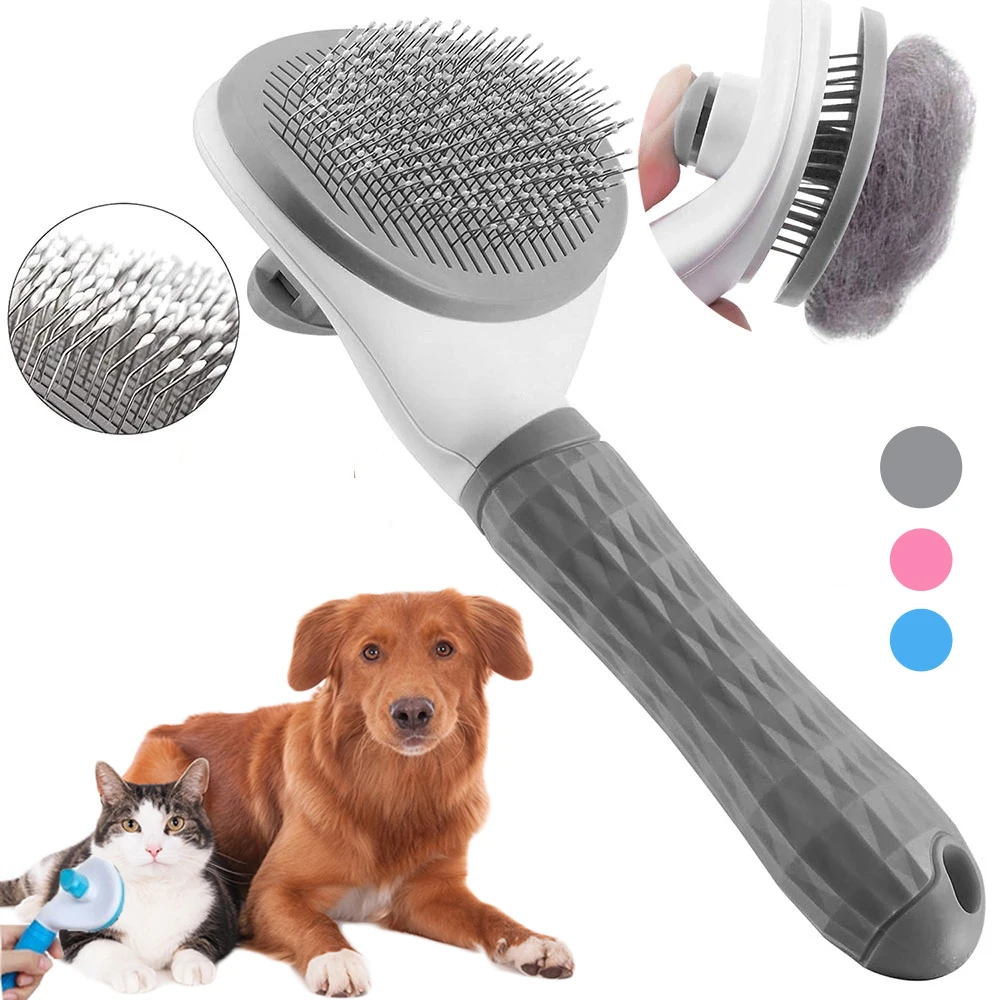 Brosse Anti Poils Animaux,Brosse à Poils pour Animaux de Compagnie Brosse  Autonettoyante pour Chiens et