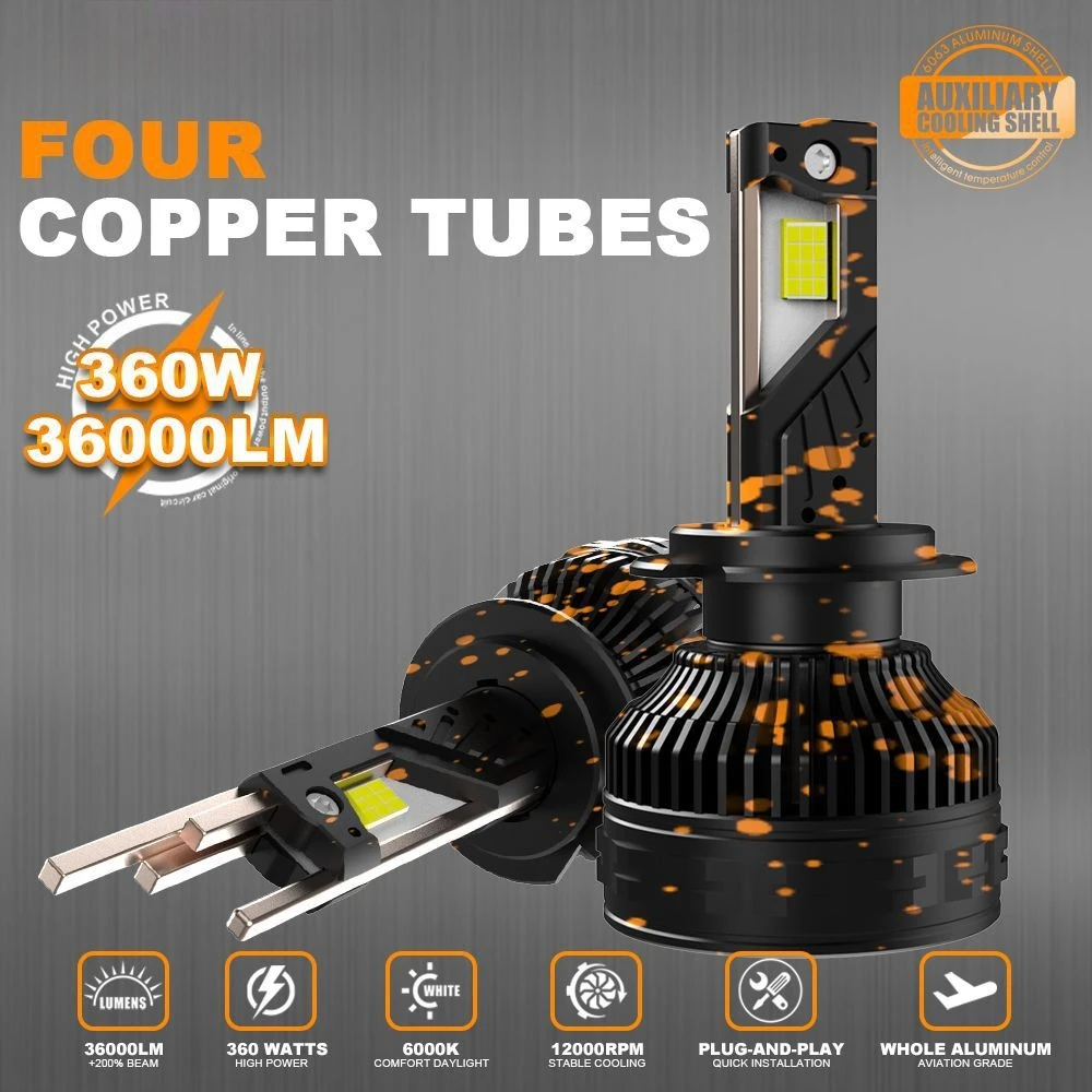 EURS T8 H7 LED H8 H11 HB4 9006 HB3 9005 H4 LED 자동차 헤드라이트 4575 CSP 칩 안개등 전구 6000K 캔버스 자동차 LED 헤드라이트 램프