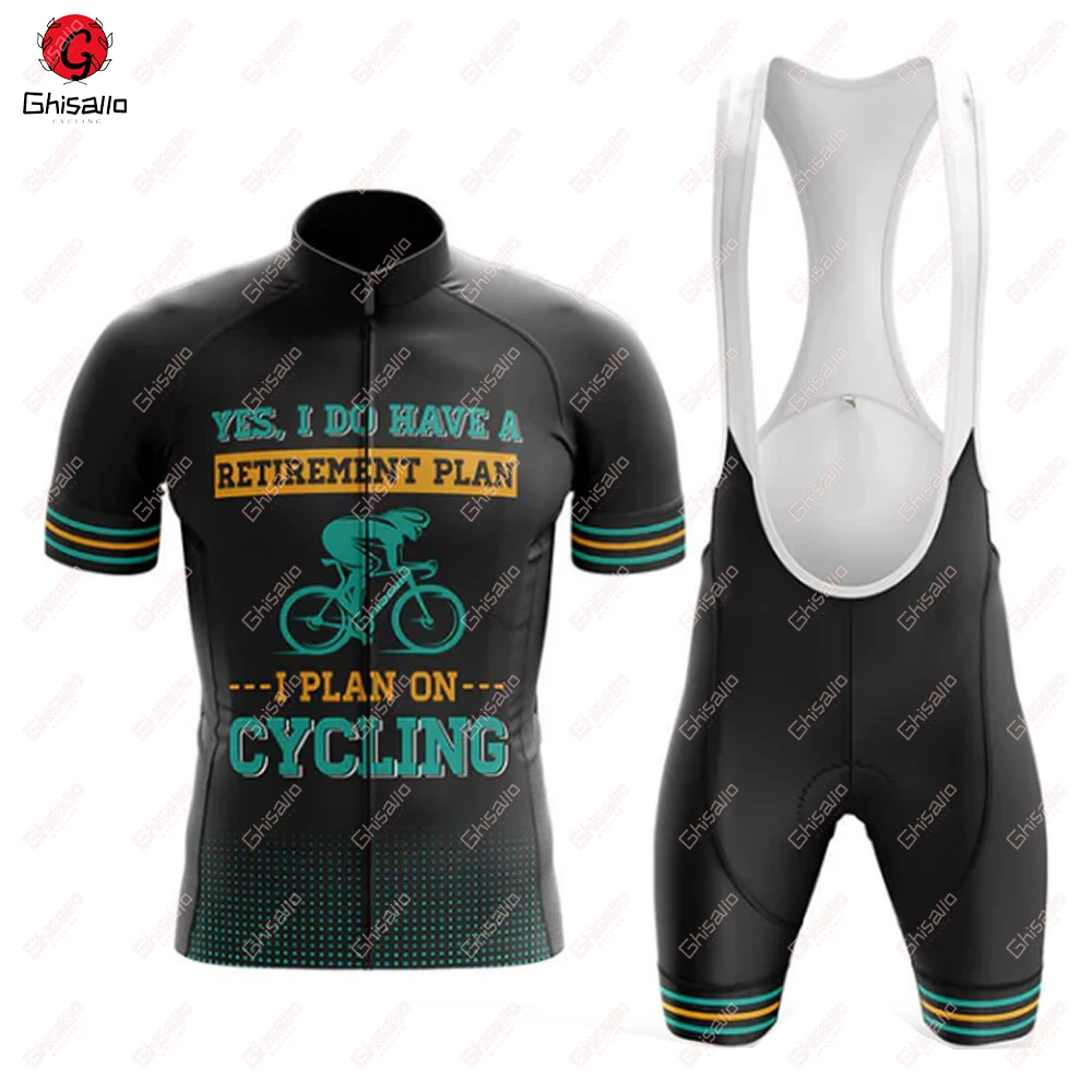 Cycling Jersey Set for Men Bicycle Suit, Bike Sleeve Bib Shorts Por Team Clothes Long Sleeve Lasting, 20D Gel Pad