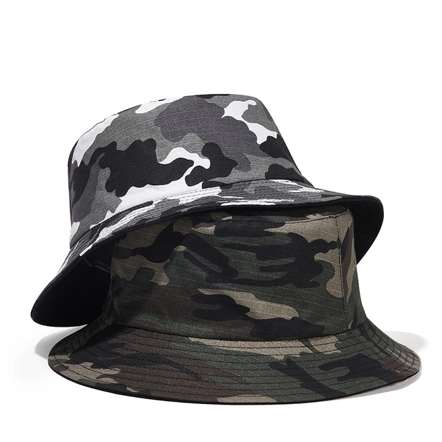 2023 Camouflage Bucket Hat for Men Casual Cotton Fisherman Cap Outdoor  Tactical Military Hunting Hat Women