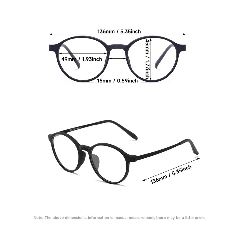 Vintage Round Anti-Blue Light Reading Glasses for Men and Women - High-Quality TR90 Retro Eyewear