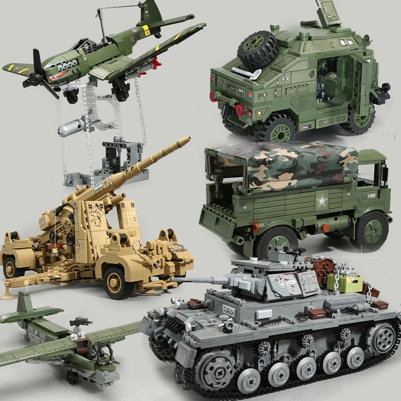 Deutscher Panzerabwehr Bausatz - 1123 Teile WW2 Militär Modell Für Erwachsene & Kinder