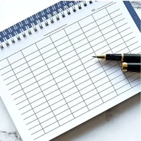 Grid Paper Notebook Notepad Suitable for Time Tracking Accounting Office 100 Pages Inventory Management Ranking A5 Spiral Pads 2