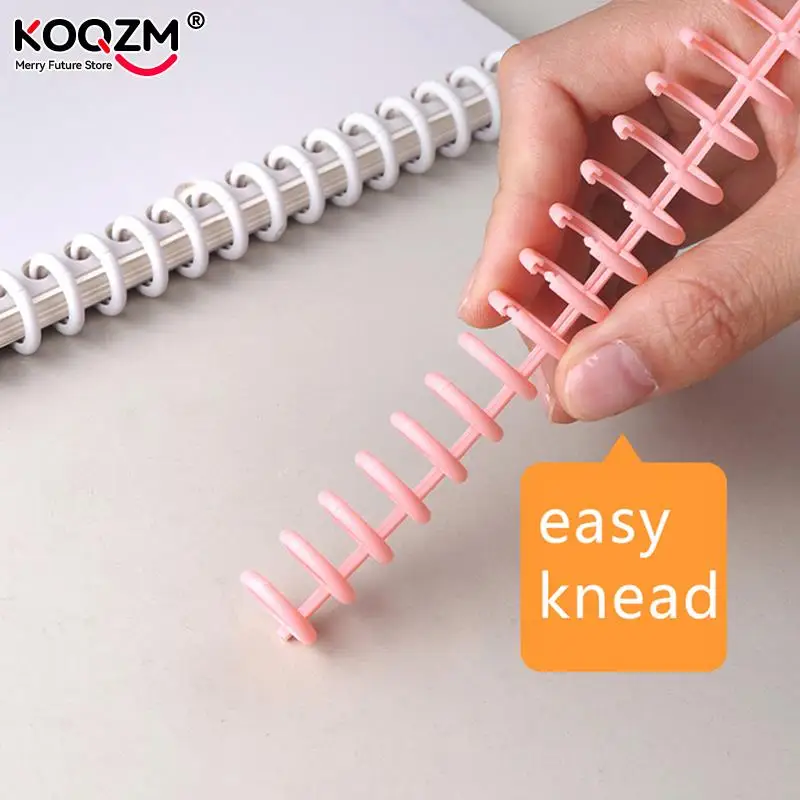 30 Holes Loose-leaf Plastic Binding Ring Spring Spiral Rings Binder Strip for A4 Paper Notebook Stationery Office Supplies plastic binding rings,loose leaf binding coil,book binding supplies