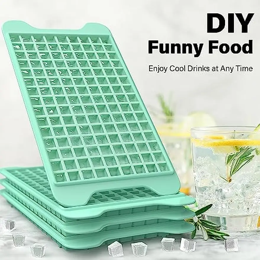 Mini Ice Cube Tray for Freezer - 33×3PCS Easy Release Nugget Ice