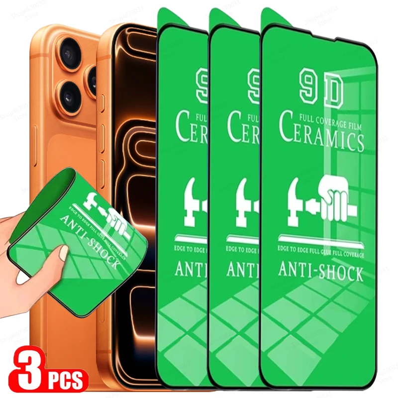 Clear Ceramic Film Screen Protector - 3 Pack
