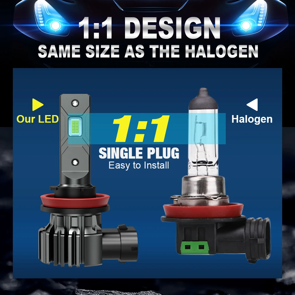 LED Car Headlights LED Lights LED Bulbs 20000LM H8 H11 LED Headlight Bulbs for Car