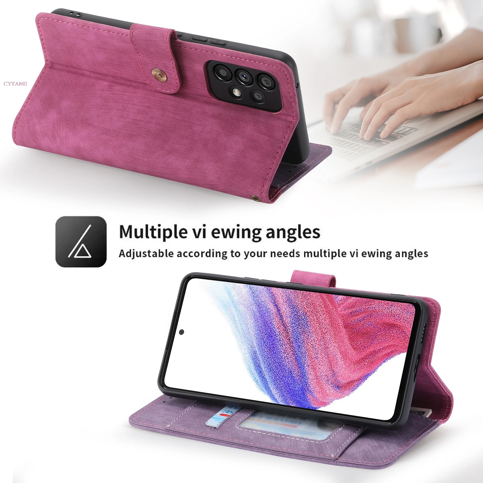 Anti-Theft Brush Leather Case For Samsung Galaxy M53 M51 M33 M13 M62 M32 M02S M62 M32 M12 M31S M30S M20 M10 Flip Wallet Cover