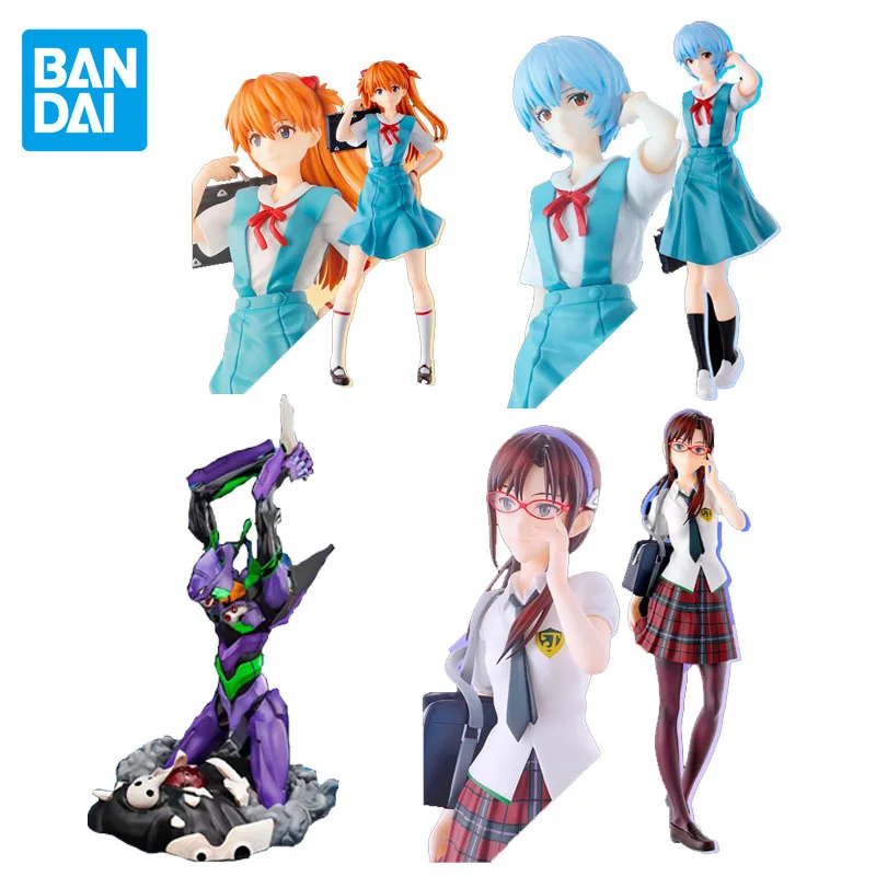 

BANDAI Genuine EVA Anime Figure Reward Ayanami Rei Mari Makinami Action Figure Toys For Boys Girls Kids Christmas Gift Model