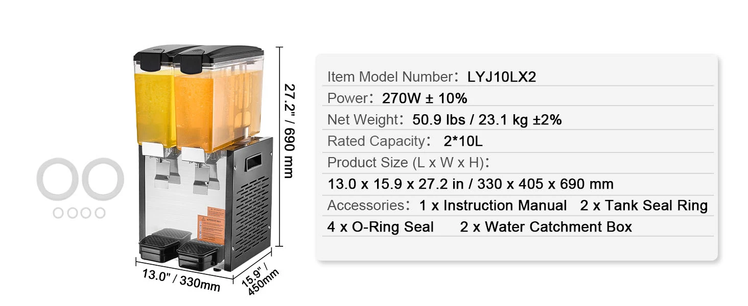 2x10L tank option