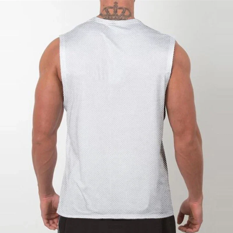 2024 Newest Summer Gym Vest High Quality Mesh Shirt Sleeveless T-shirts Men Tank Tops Basketball Running Fitness Sports Vest Men 4