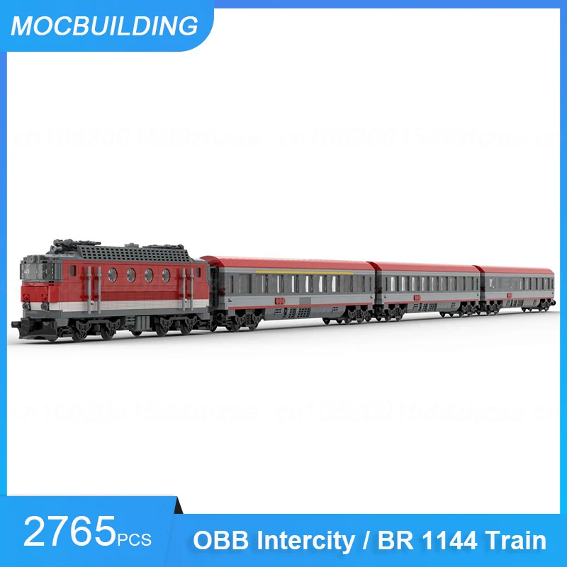 Фото Конструктор MOC OBB Intercity / BR 1144, модель поезда «сделай сам», сборные кирпичи для транспортировки, Обучающие рождественские игрушки, подарки, 2765 шт. №1
