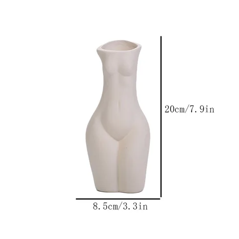 Creative Abstract Vase Ceramic Body Art Flower Pot Living Room Decoration Office Ornaments Home Decor Desk Accessories