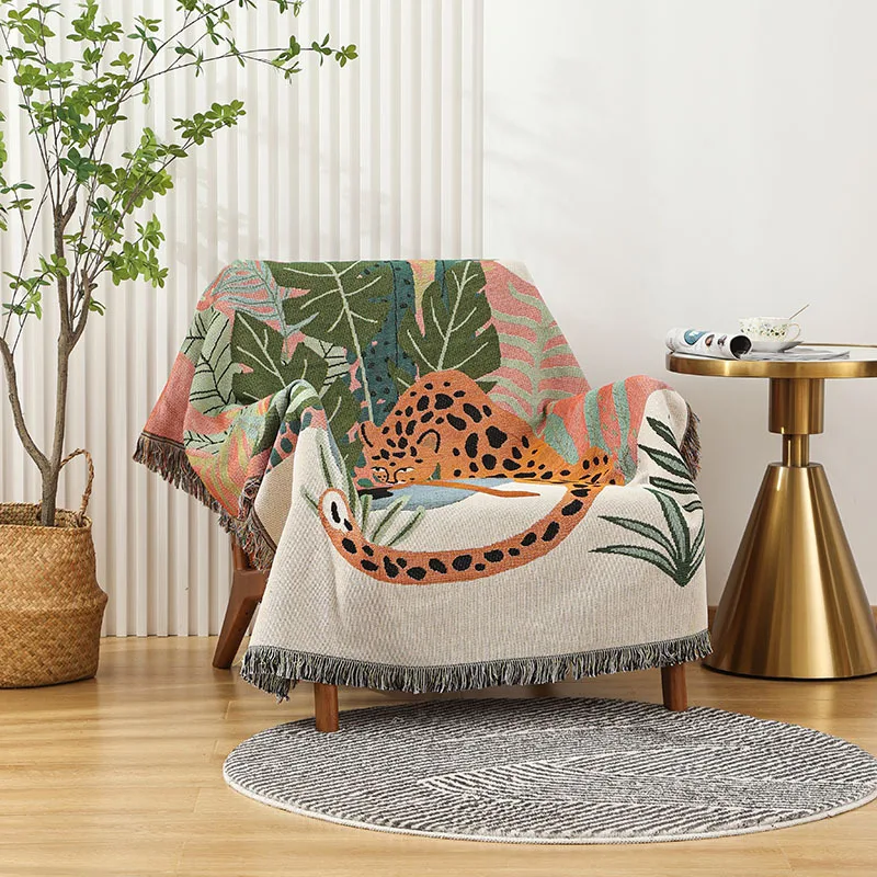 Women Leopard Throw Blanket Image 11