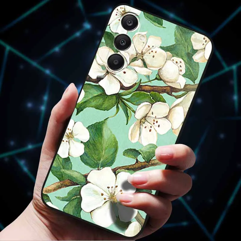 3D Floral Embossed Soft Silicone Phone Case - Elegant Back Cover Shell