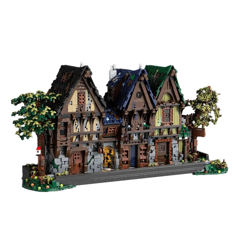 

Medieval Modular Street Building Model Toy Tavern Alley Town House Castle Architectural Brick Construction Set Birthdays Gift